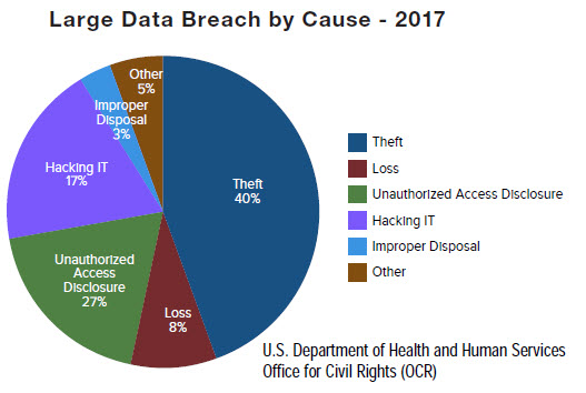 Large Data Breachs by Cause 2017