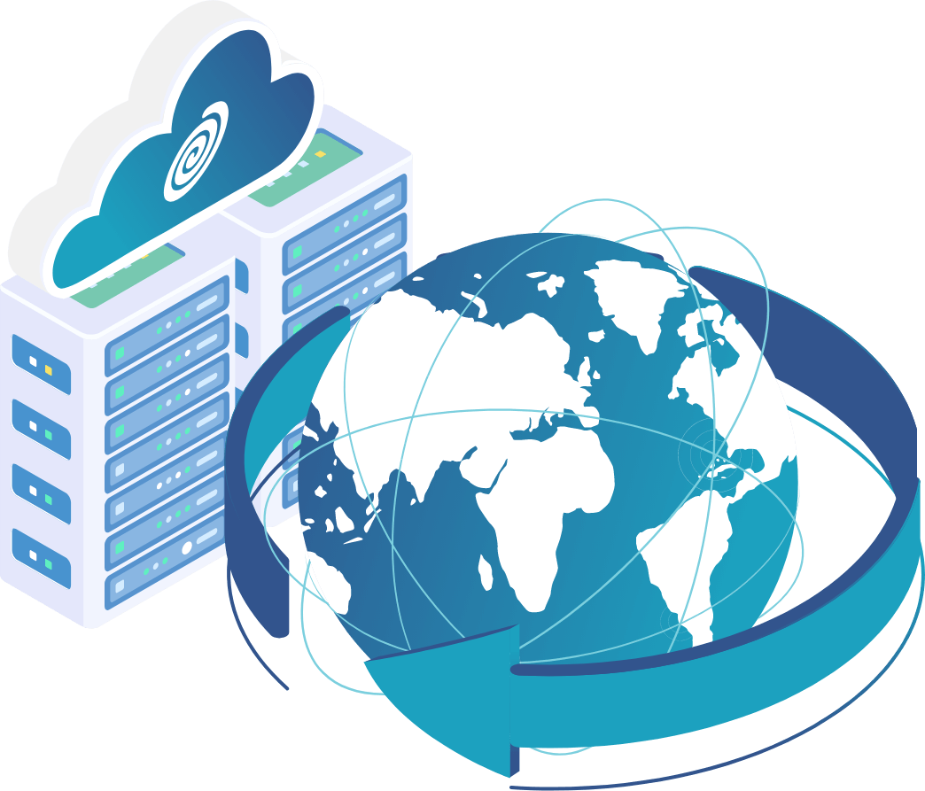 image-stack-server-cloud-fax-globe-isometric